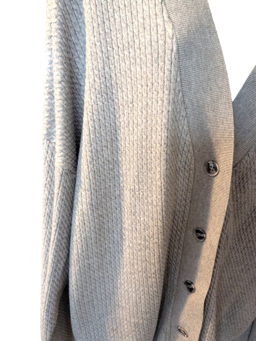 WeWoreWhat Light Gray Button-Front Knit Cardigan EUC - Picture 2 of 10